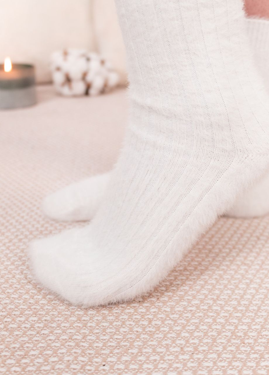 Женские шерстяные носки высокие Белый Style Luxe (273177412)