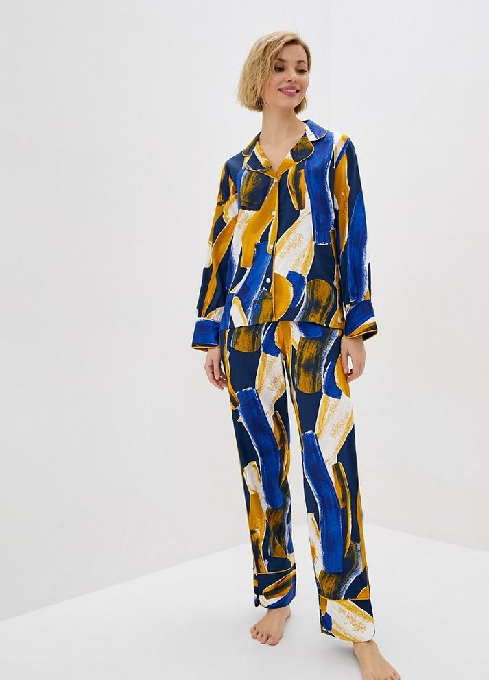 Комбинированная всесезон пижамный набор fable&eve 1585 рубашка + брюки Fable & Eve Chelsea