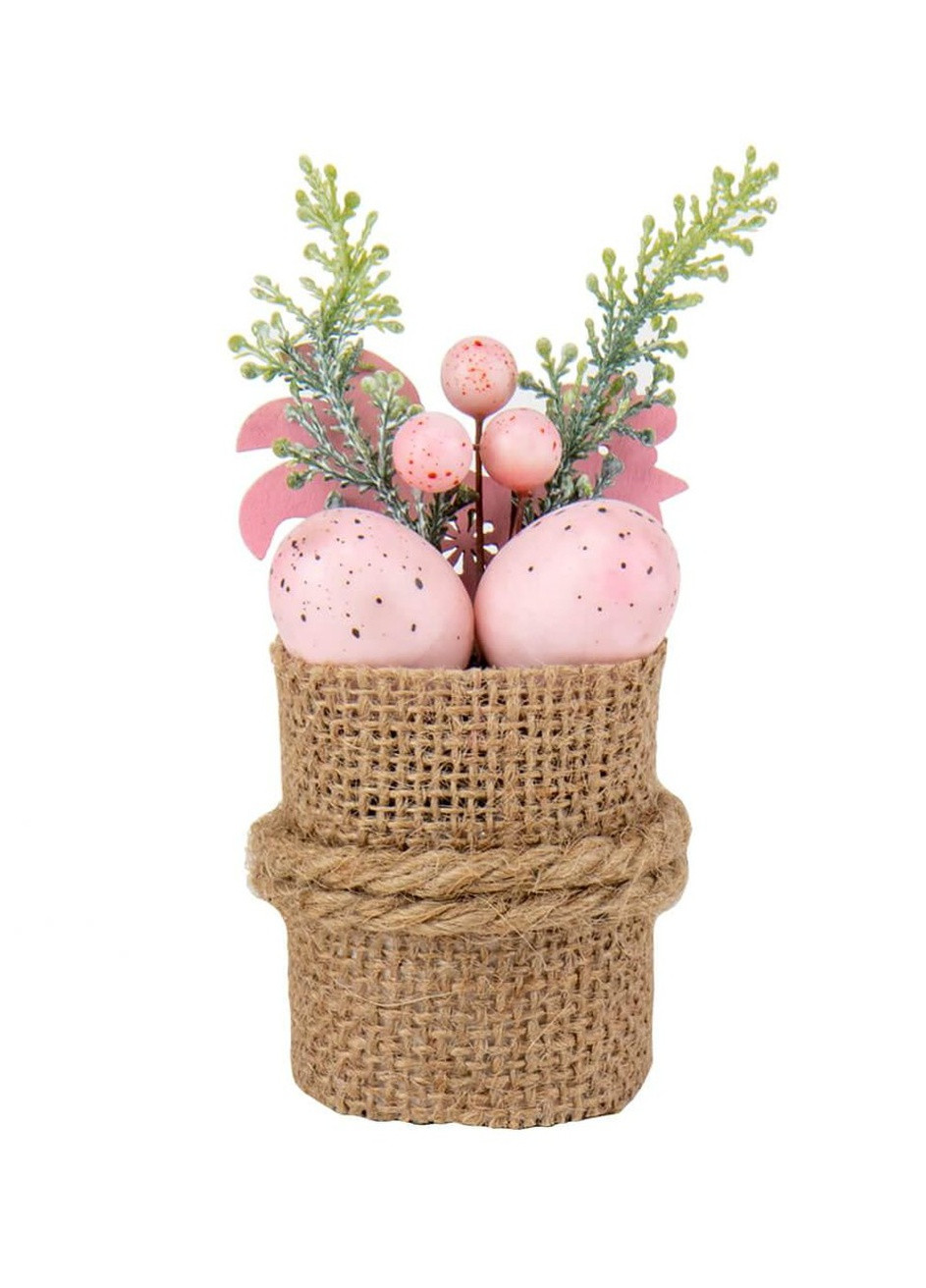 Пасхальная композиция «Розовые пасхальные яйца», 15 см цвет розовый ЦБ-00216845 No Brand (259422606)