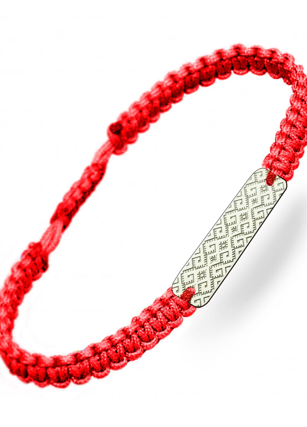Срібний браслет шамбала плетений Вишиванка червона «Тульчинський район» 49 регулюється Family Tree Jewelry Line (266140715)