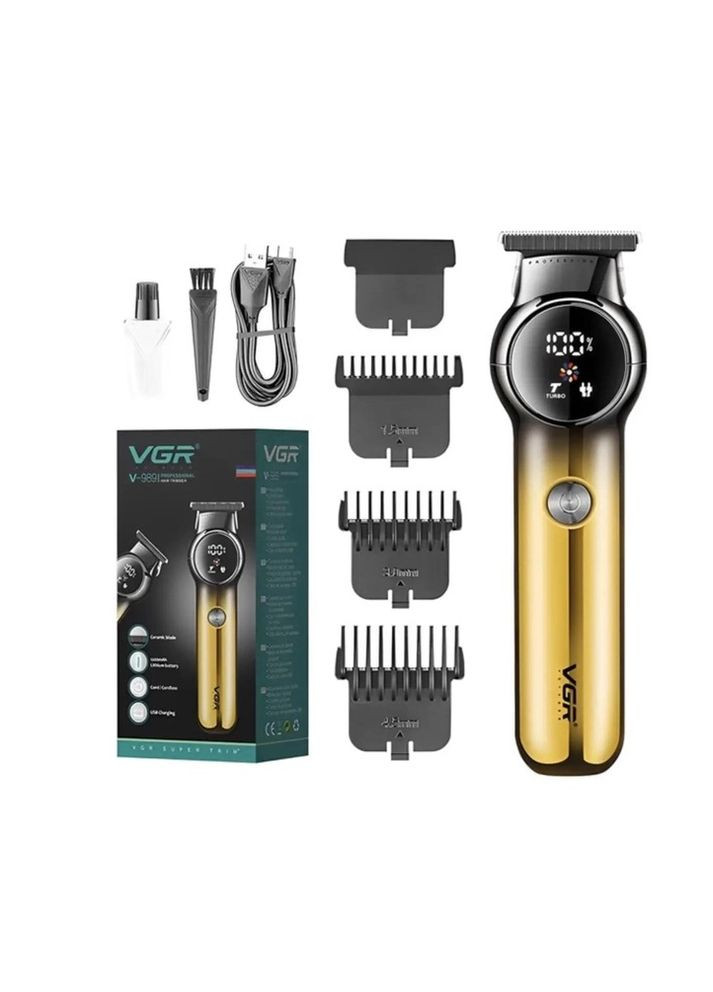 Тример для стрижки волосся і бороди V-989 LED Display VGR (277976131)