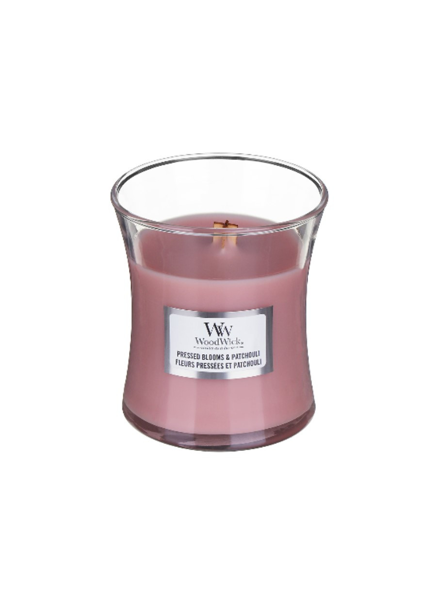 Ароматическая свеча с ароматом цветов Mini Pressed Blooms & Patchouli WoodWick (268056149)