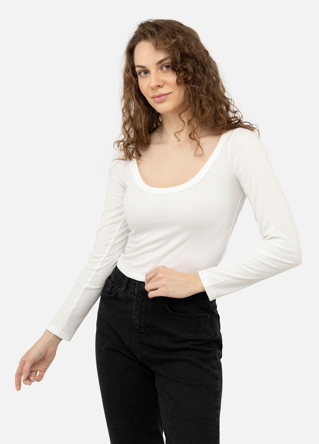 Жіноча футболка колір білий ЦБ-00242080 Busem (277695751)