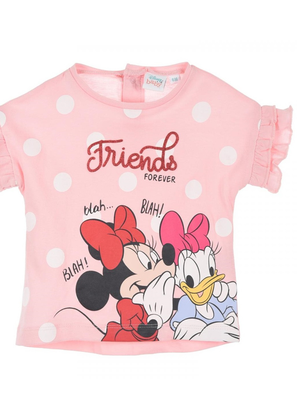 Розовая демисезонная футболка minnie mouse (минни маус) ue00662 Disney