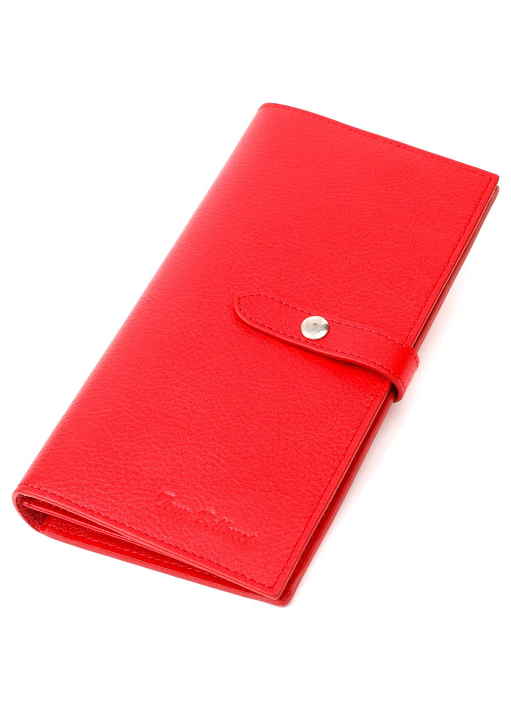 Вертикальное тонкое портмоне для женщин из натуральной кожи 22035 Красный Tony Bellucci (262158809)