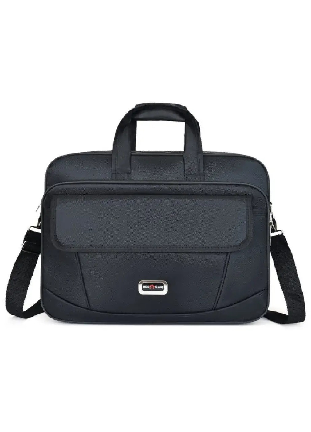 Конференц сумка портфель с ручками плечевым ремнем для документов ноутбука нейлон 40х30х12 см (474942-Prob) Черная Unbranded (260449649)