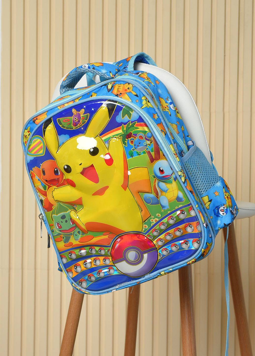 Рюкзак дитячий для хлопчика ортопедичний блакитного кольору Let's Shop (262442843)