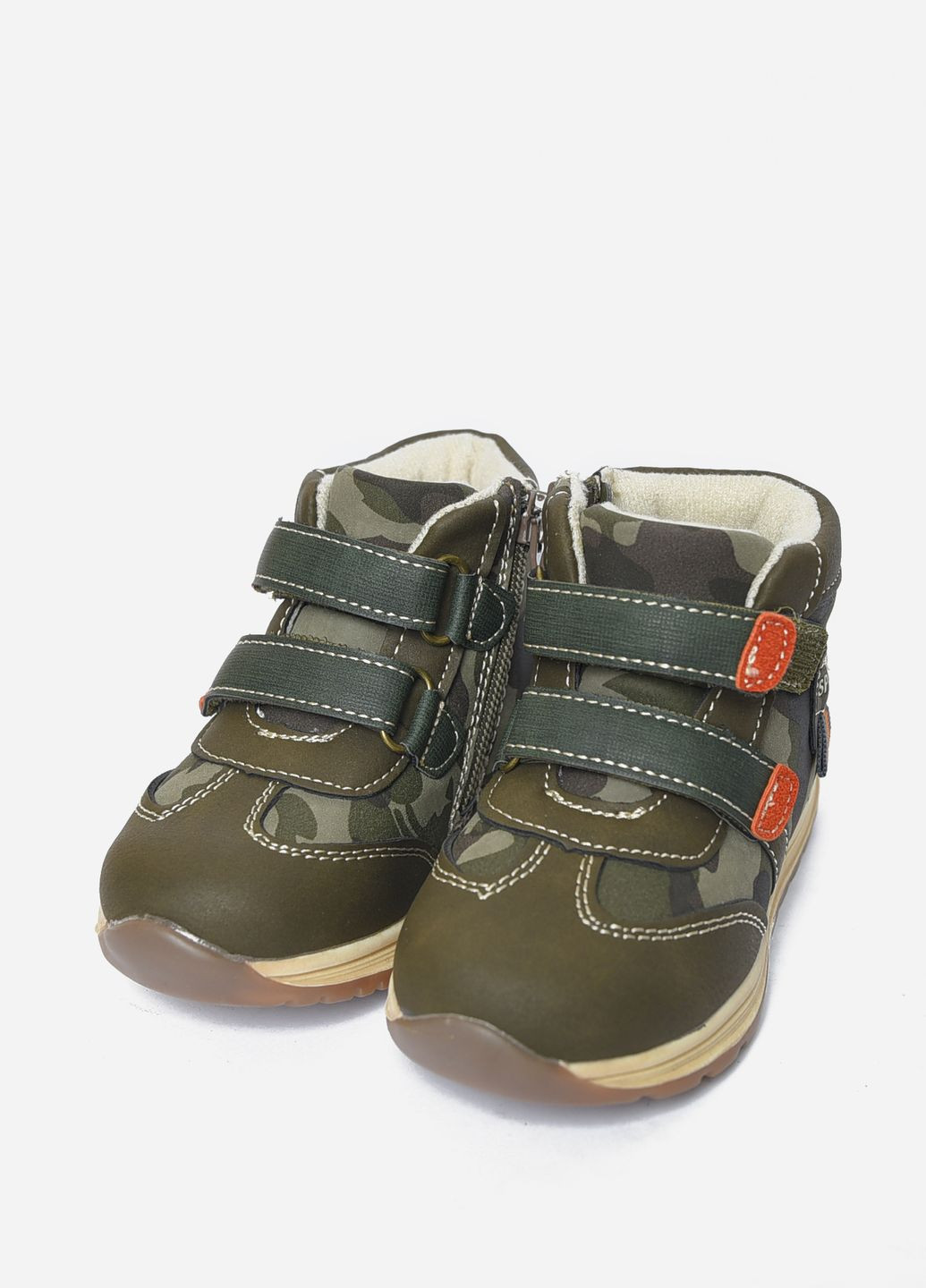 Хаки кэжуал осенние ботинки детские демисезонные для мальчика цвета хаки Let's Shop
