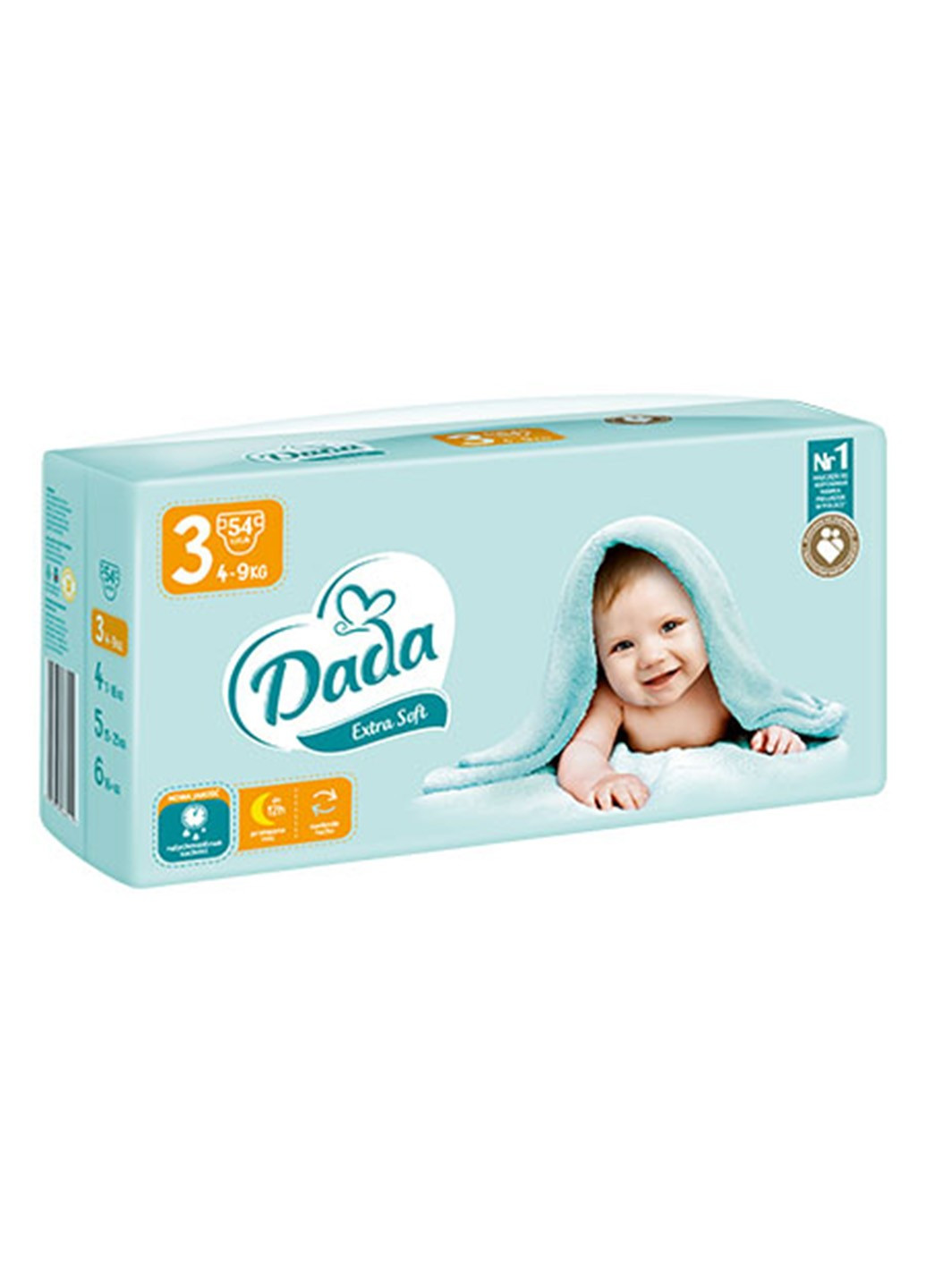 Подгузники Extra Soft 3 4-9 кг 54 шт Dada (272790463)