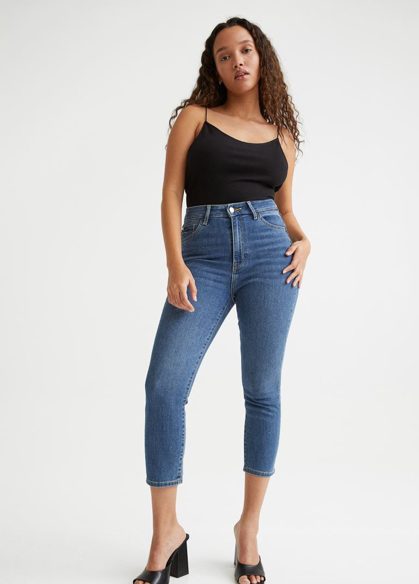 Вузькі високі укорочені джинси H&M - (258472295)