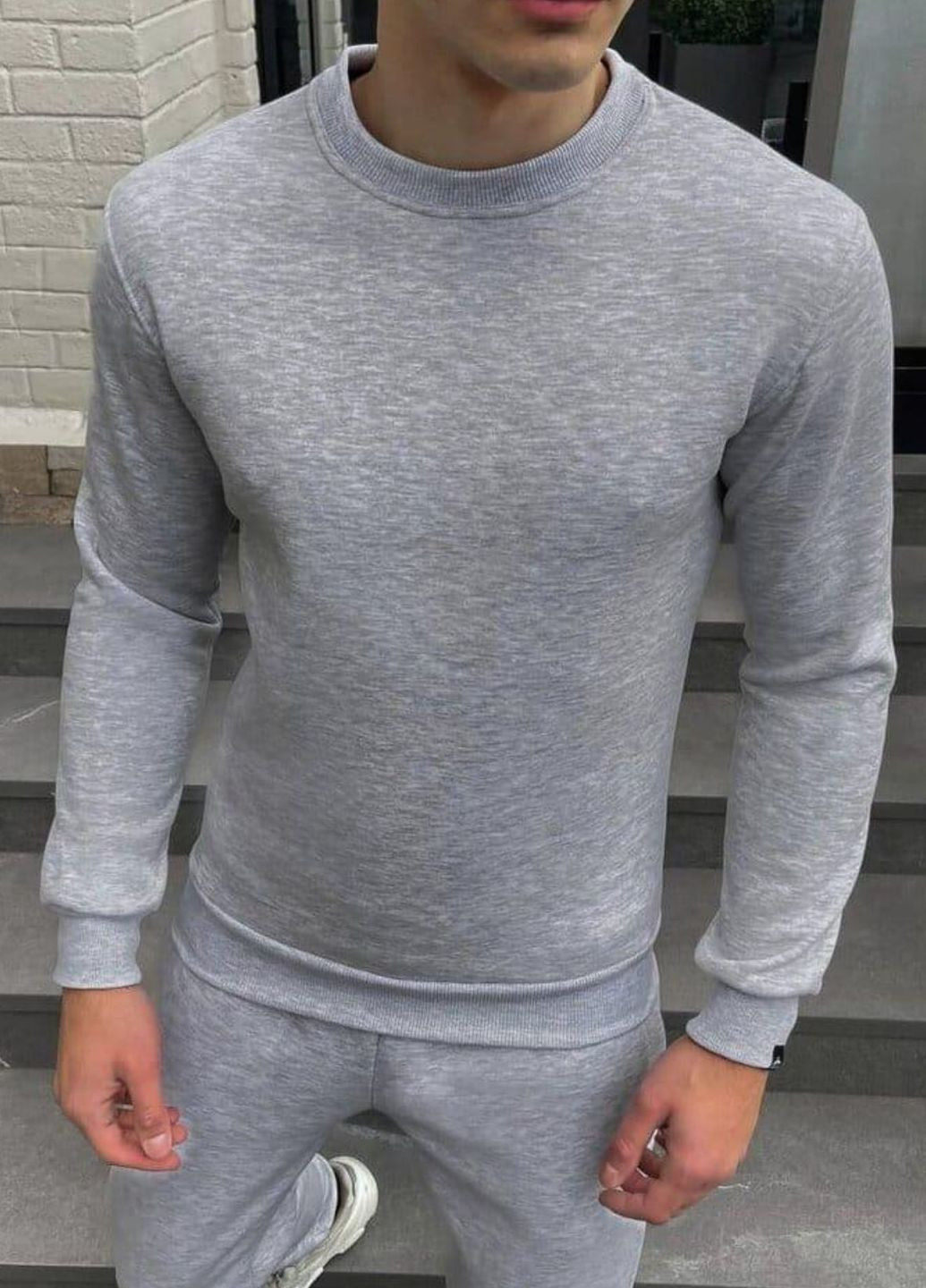 Серый свитшот мужской (276778501)