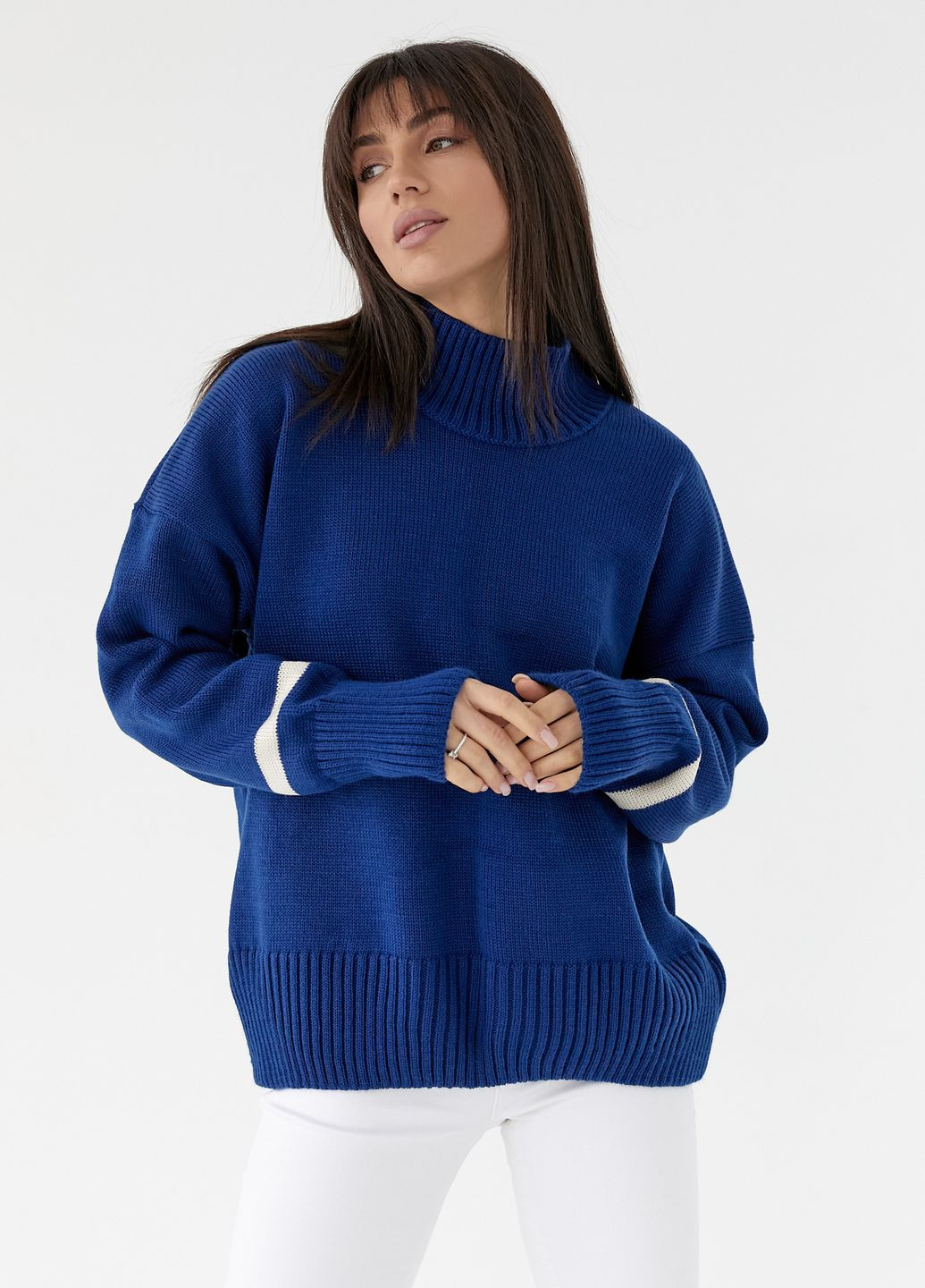 Темно-синій светр 220 темно-синій MarSe