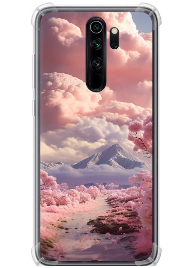 Силикон с усиленными углами чехол 'Розовые облака' для Endorphone Xiaomi Redmi Note 8 Pro (267234593)