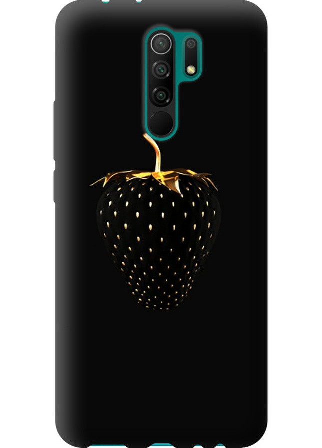 Силикон с усиленными углами чехол 'Черная клубника' для Endorphone Xiaomi Redmi 9 (258486284)