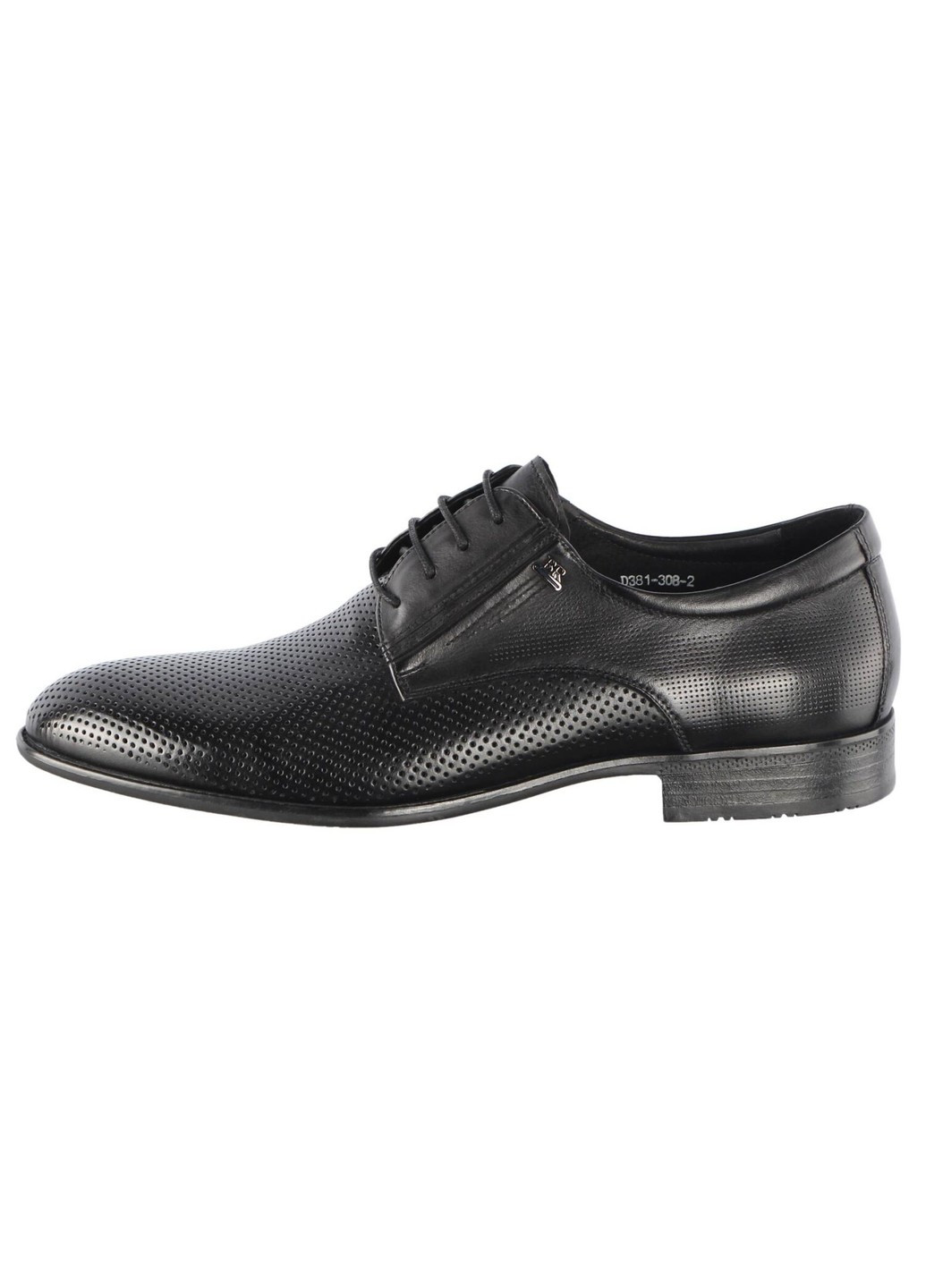 Черные мужские туфли с перфорацией 195845 Buts на шнурках