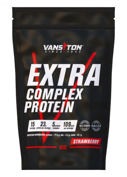 Протеин Екстра 450г (Клубника) Vansiton (275533852)