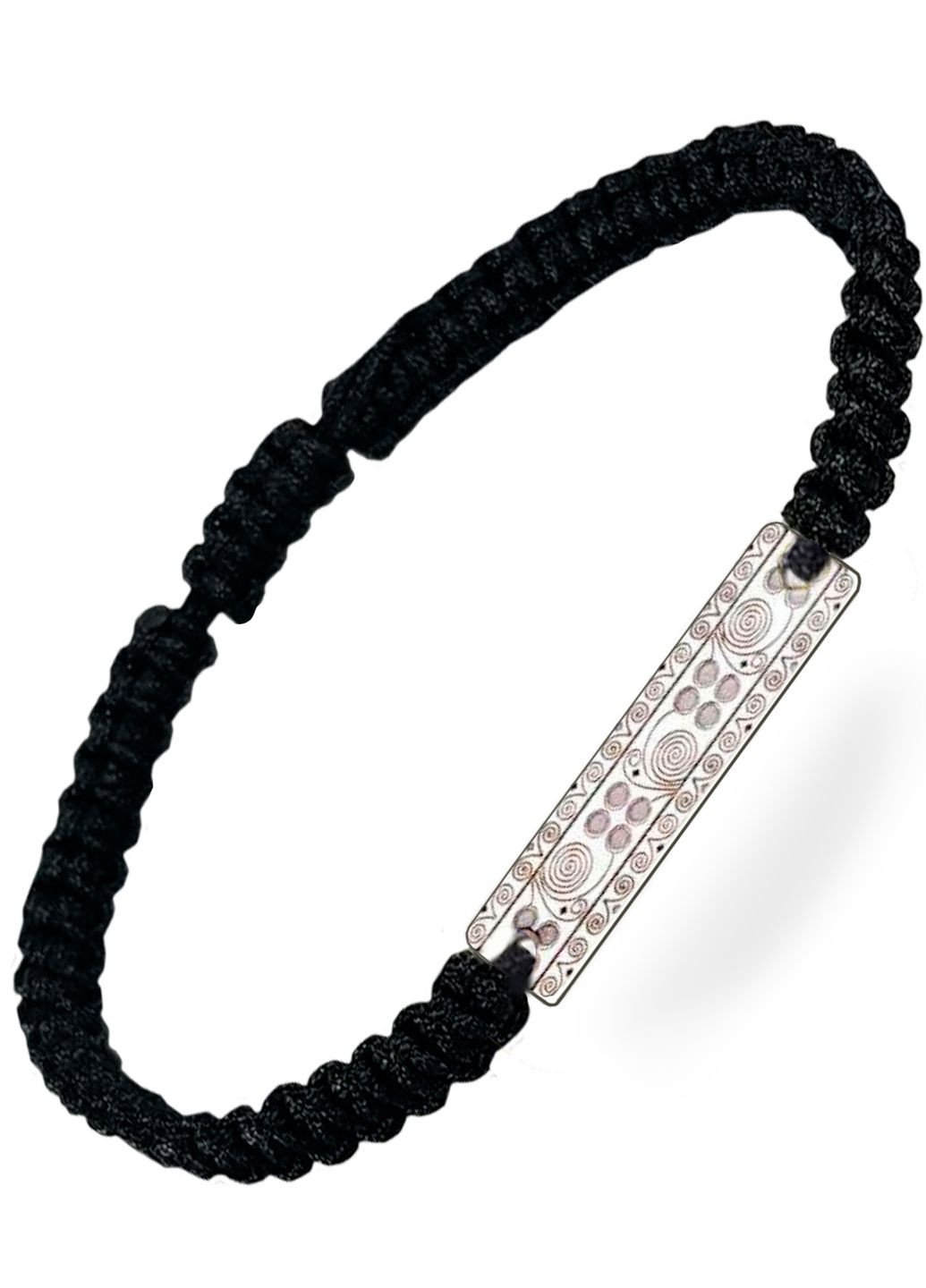 Срібний браслет шамбала Вишиванка чорна нитка «Черкаси» регулюється родоване срібло Family Tree Jewelry Line (266038521)