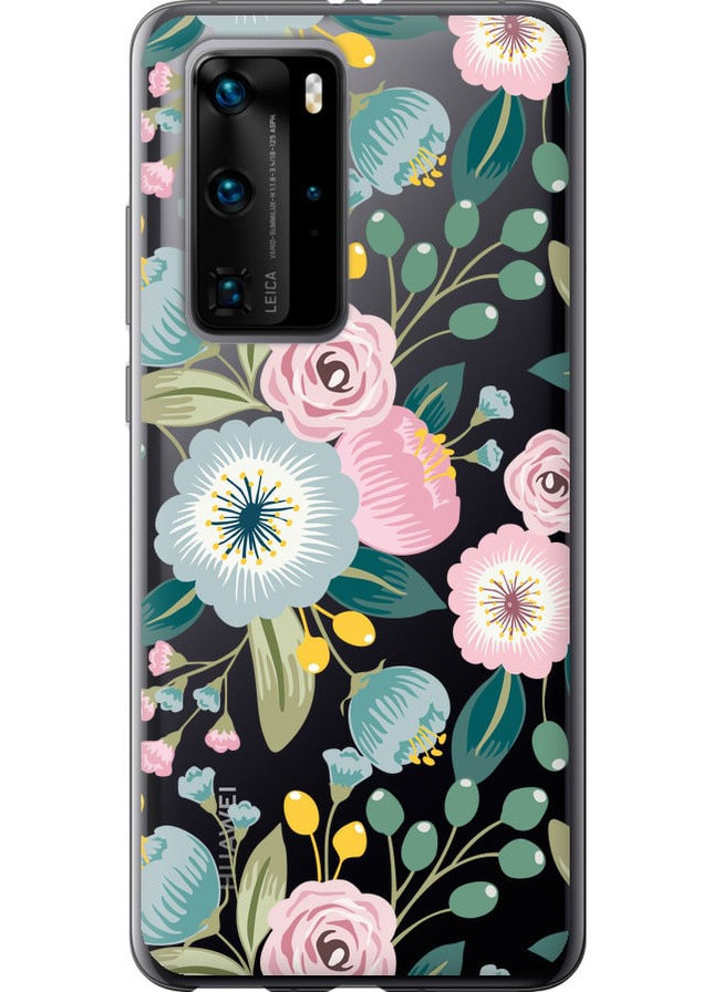 2D пластиковый чехол 'Цветочные обои v2' для Endorphone Huawei P40 Pro (258085943)