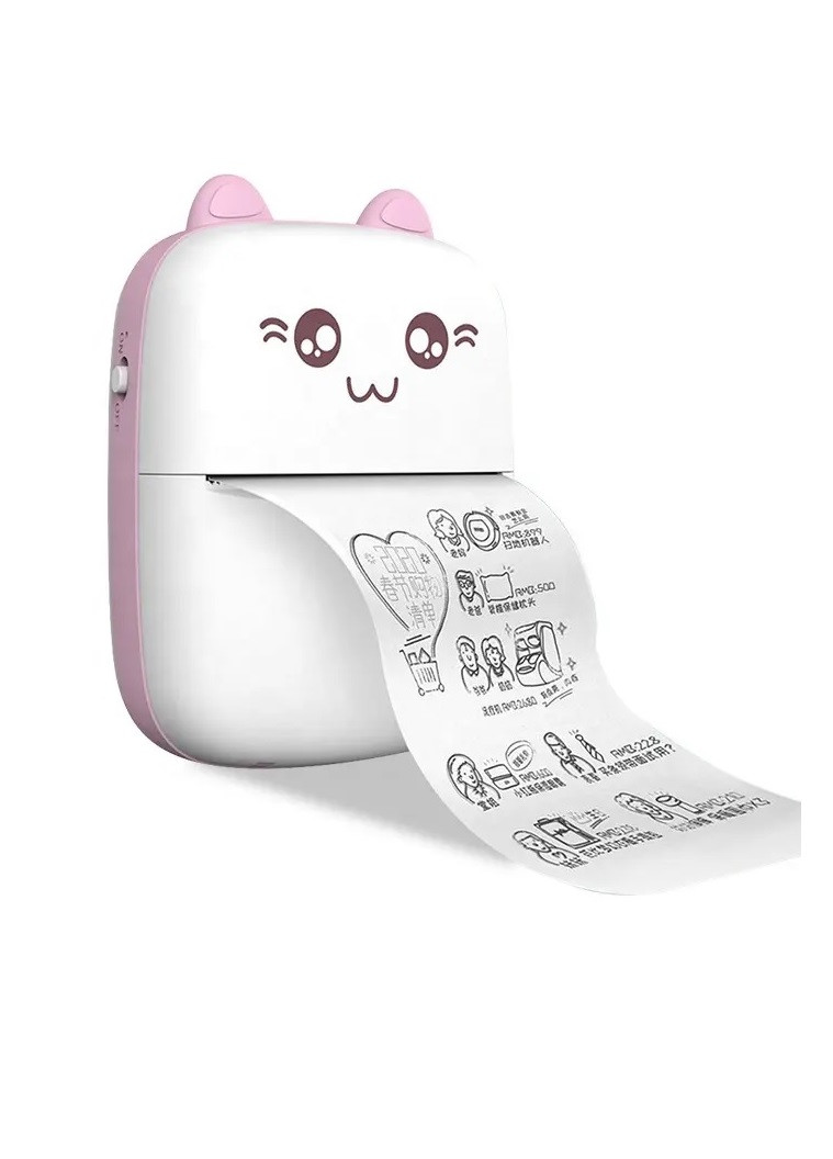 Дитячий міні принтер рожевий No Brand (258996070)