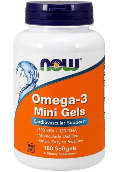 Omega-3 Mini Gels 180 Softgels Now Foods (256721638)