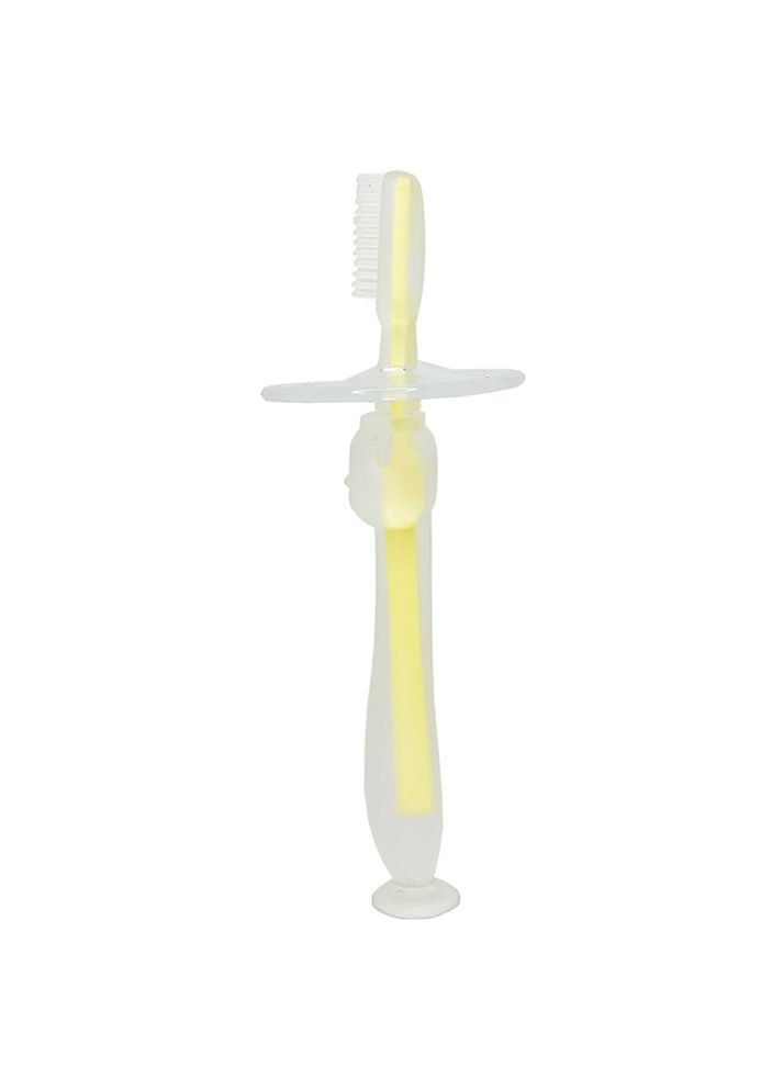Силіконова зубна щітка з обмежувачем колір різнокольоровий ЦБ-00228041 No Brand (261027308)