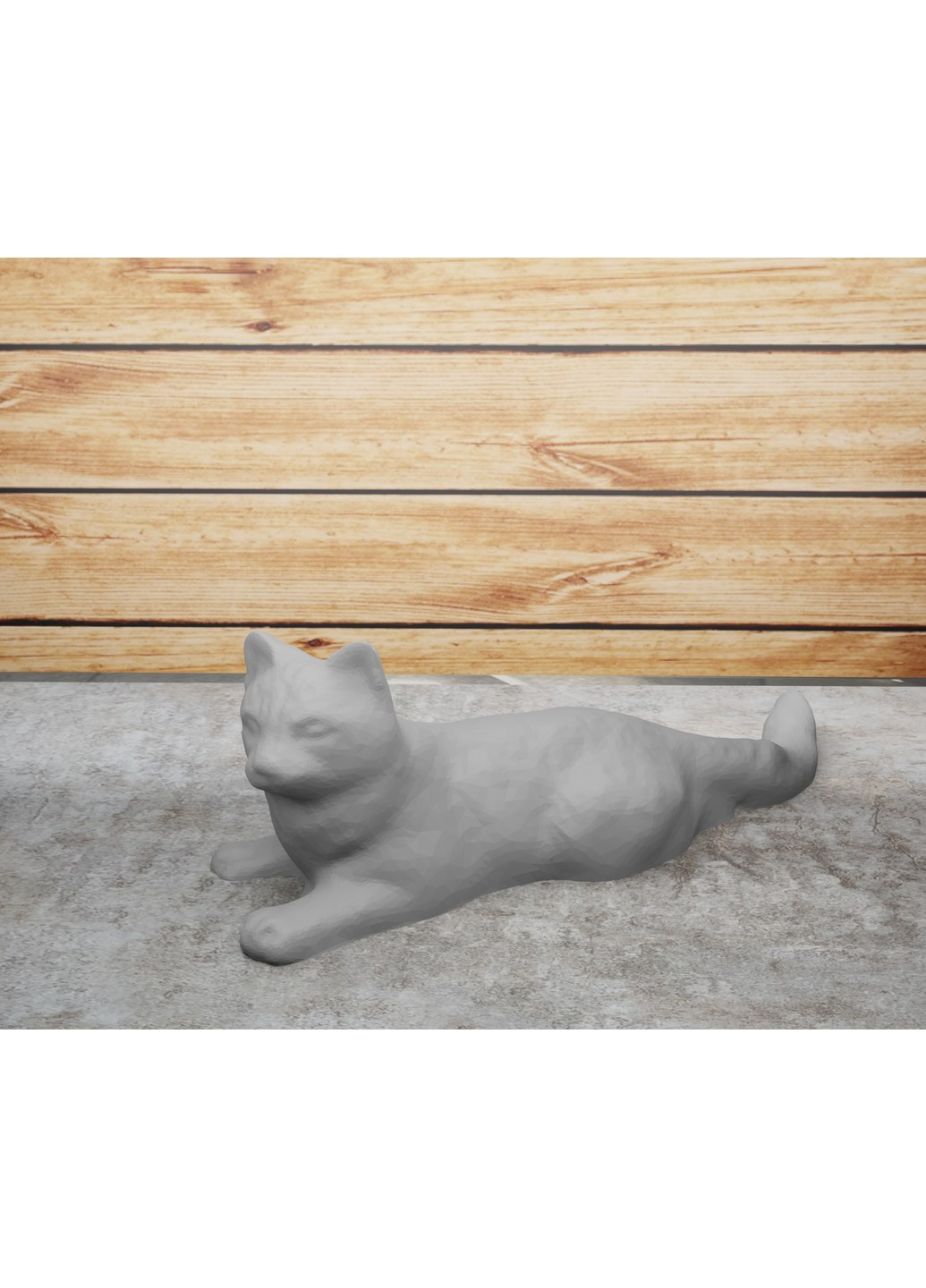 Статуетка лежача кішка з довгим хаостом ЗаСвіт (261555318)