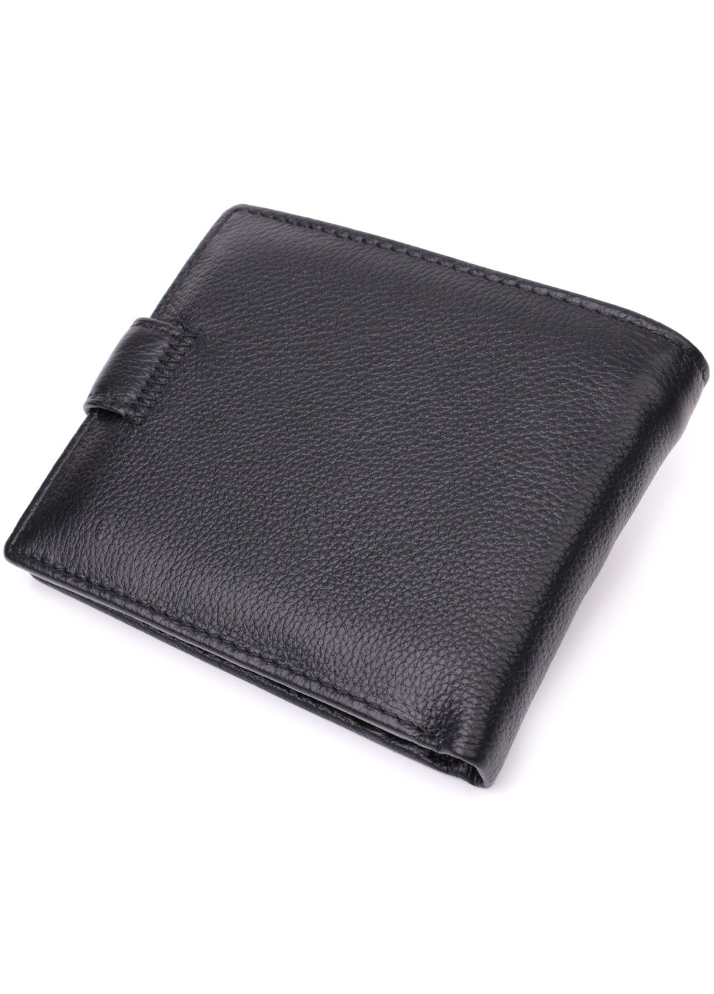 Горизонтальне портмоне для чоловіків із натуральної шкіри 22459 Чорний st leather (278001122)