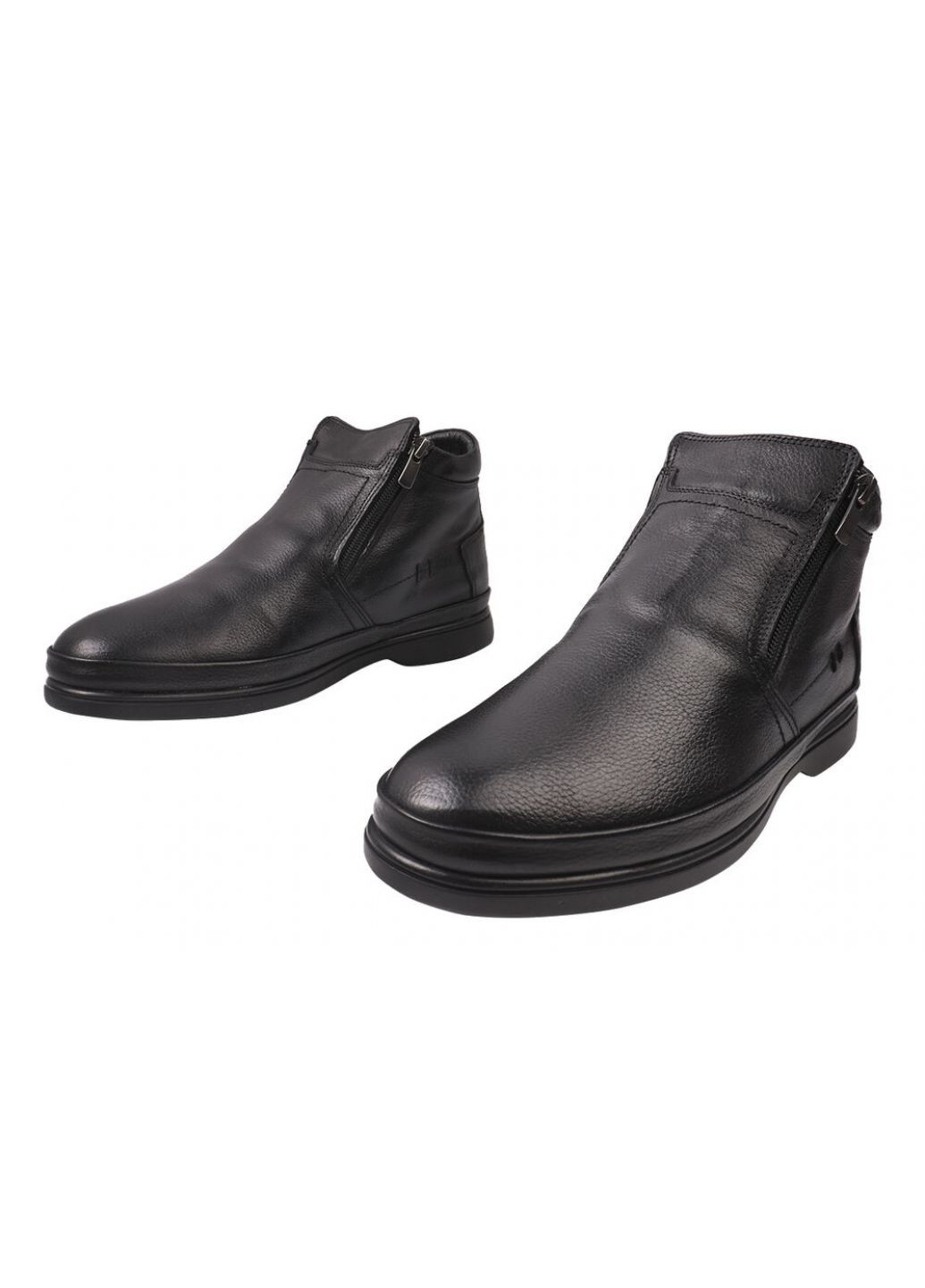 Черные ботинки мужские из натуральной кожы,высокие,черные,турция Ridge
