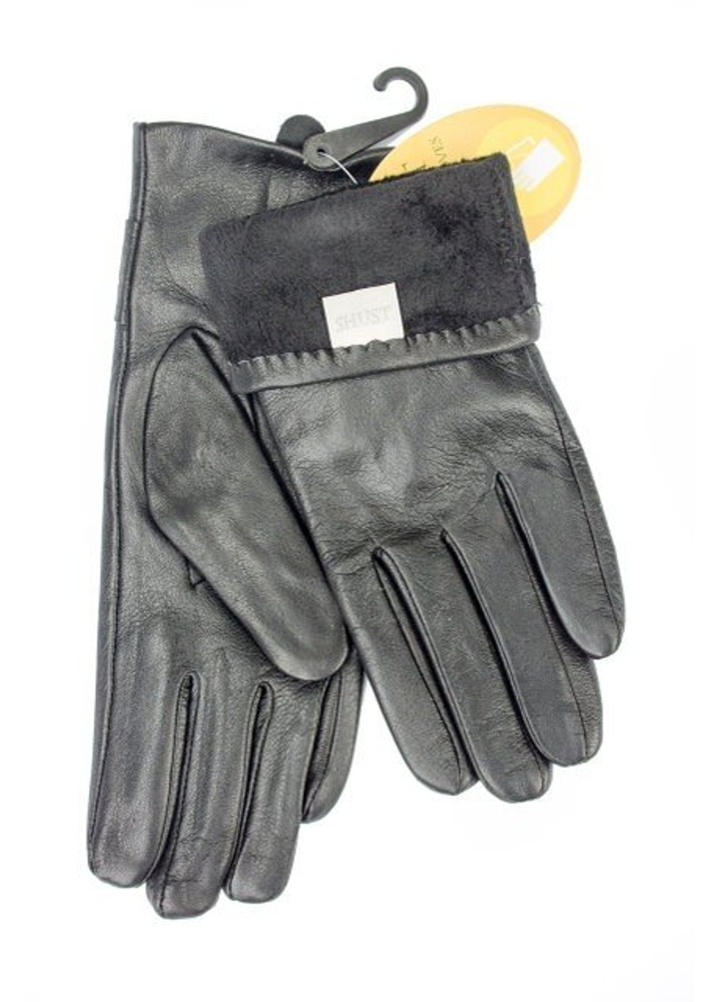 Женские черные перчатки из натуральной кожи L Shust Gloves (266143003)