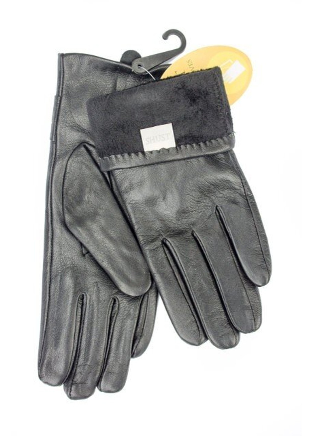 Жіночі чорні рукавички з натуральної шкіри 302 L Shust Gloves (266143003)