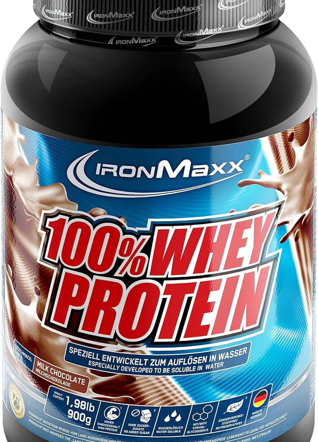 Протеин 100% Whey Protein 900 g (Milk Chocolate) Ironmaxx (276459110)