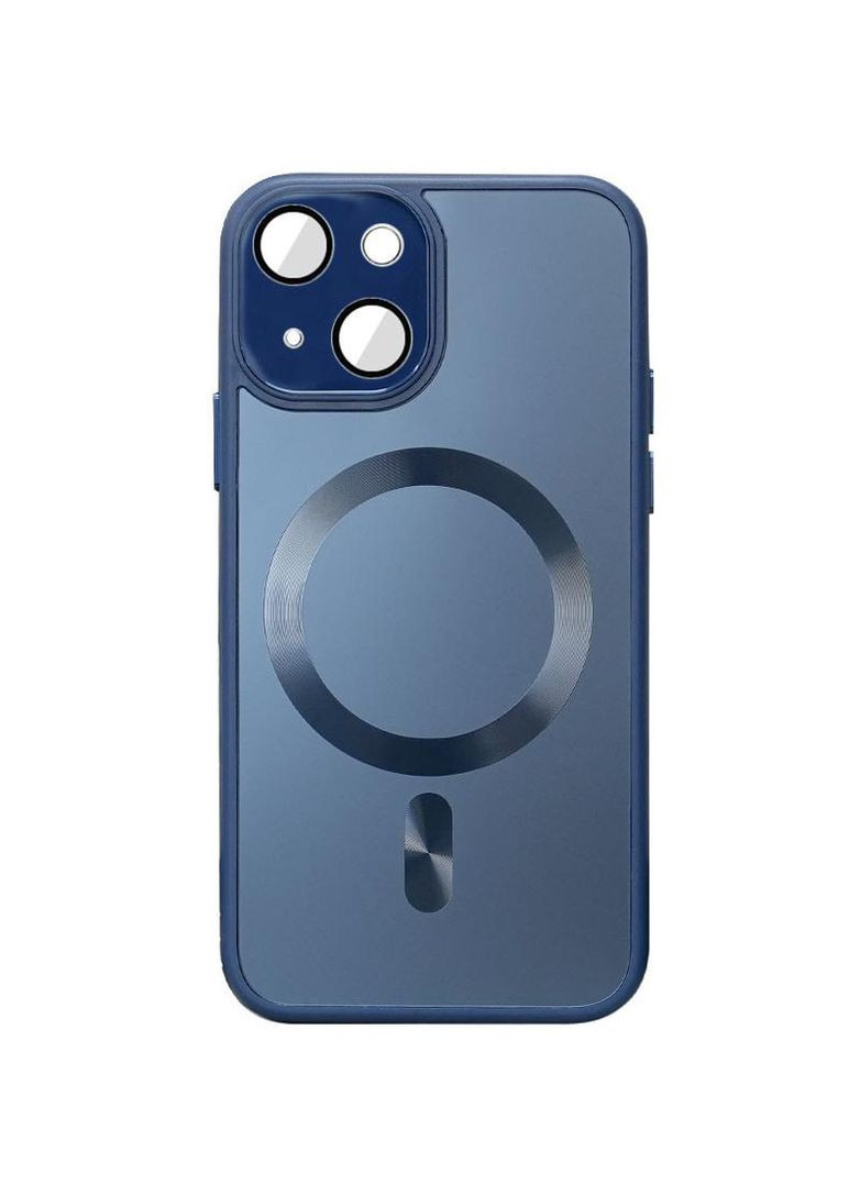 Силиконовый сапфировый чехол с защитой камеры на с MagSafe на Apple iPhone 14 (6.1") Epik (263776887)