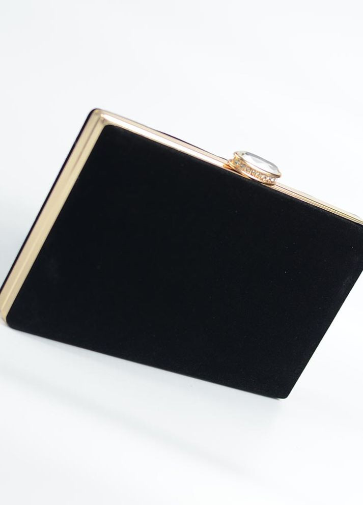 Вечірня велюрова міні сумка клатч бокс на ланцюжку маленька чорна випускна сумочка з велюру No Brand (267229420)