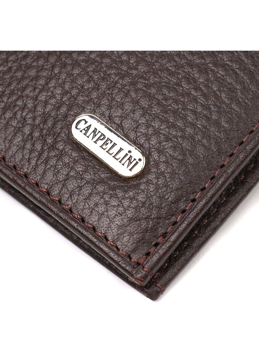 Компактний гаманець для чоловіків із натуральної шкіри флотар 21873 Коричневий Canpellini (259874017)