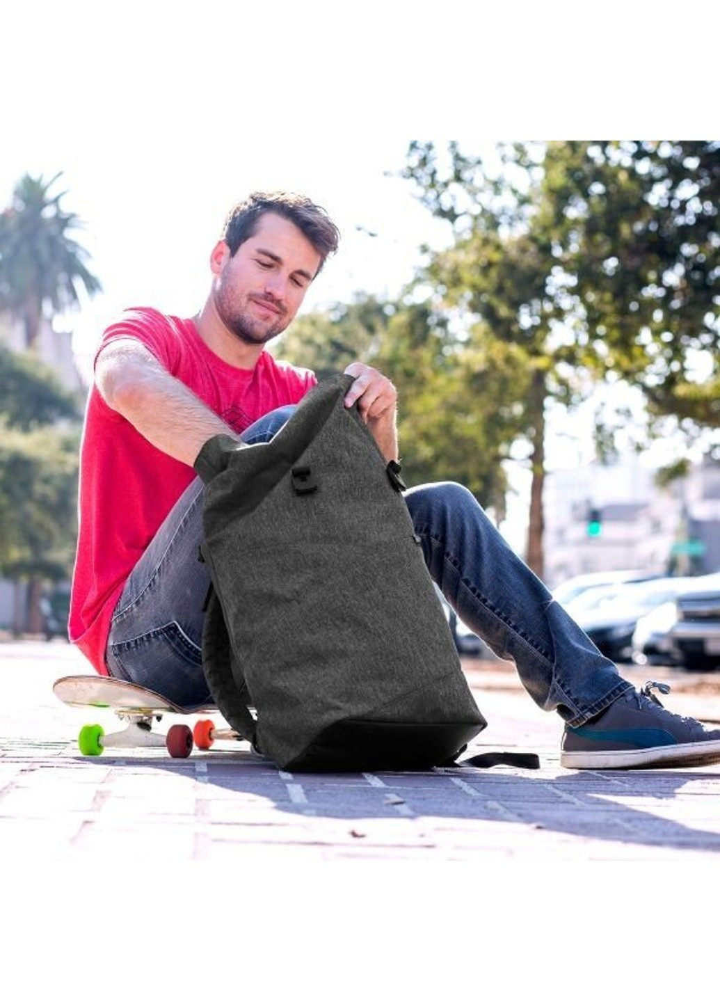 Чоловічий рюкзак для ноутбука 15.6 " (BM0140006A001) чорний Bagsmart (263360717)