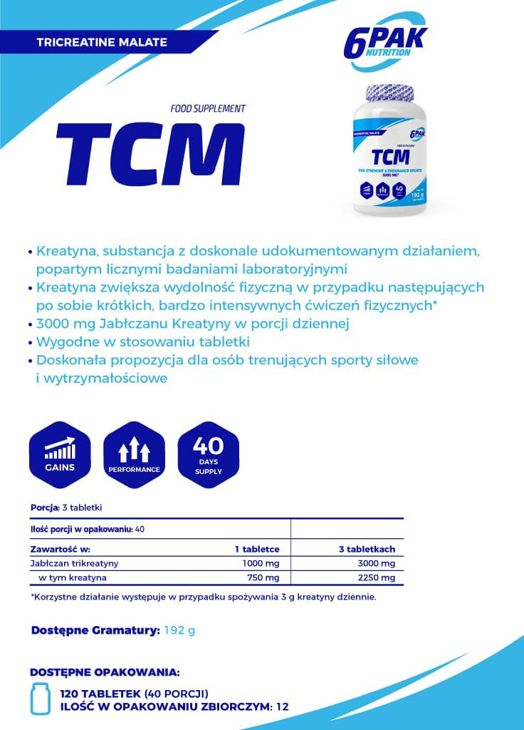 TCM 120 Tabs 6PAK Nutrition (258499594)
