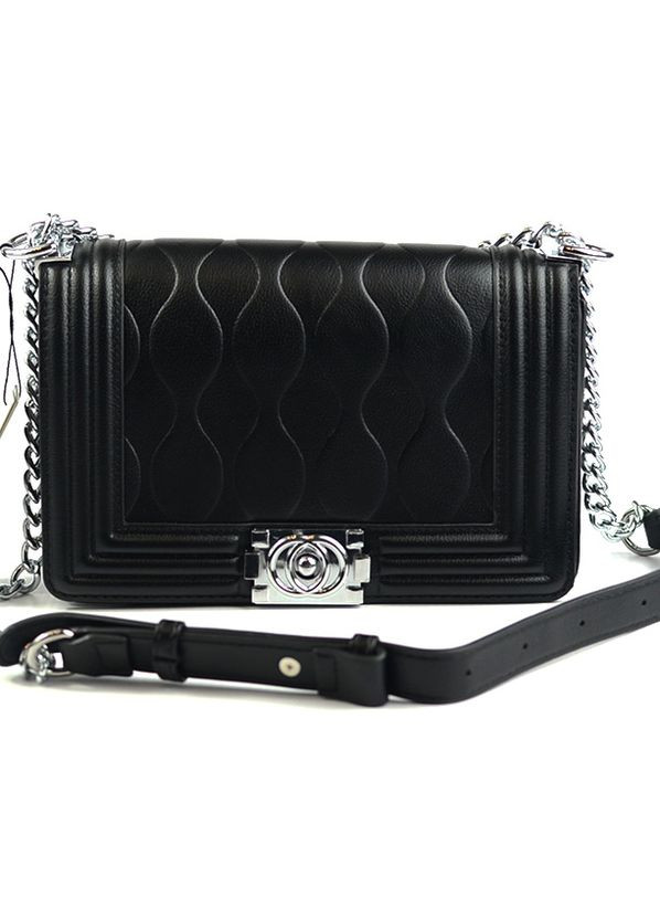 Черная маленькая женская модная сумка клатч на цепочке, молодежная красивая мини сумочка на плечо No Brand (266701147)