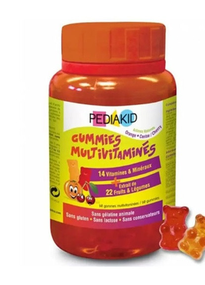 Gommes Multivitamin 60 Chewable Tabs Orange Cherry Pediakid (257561262)
