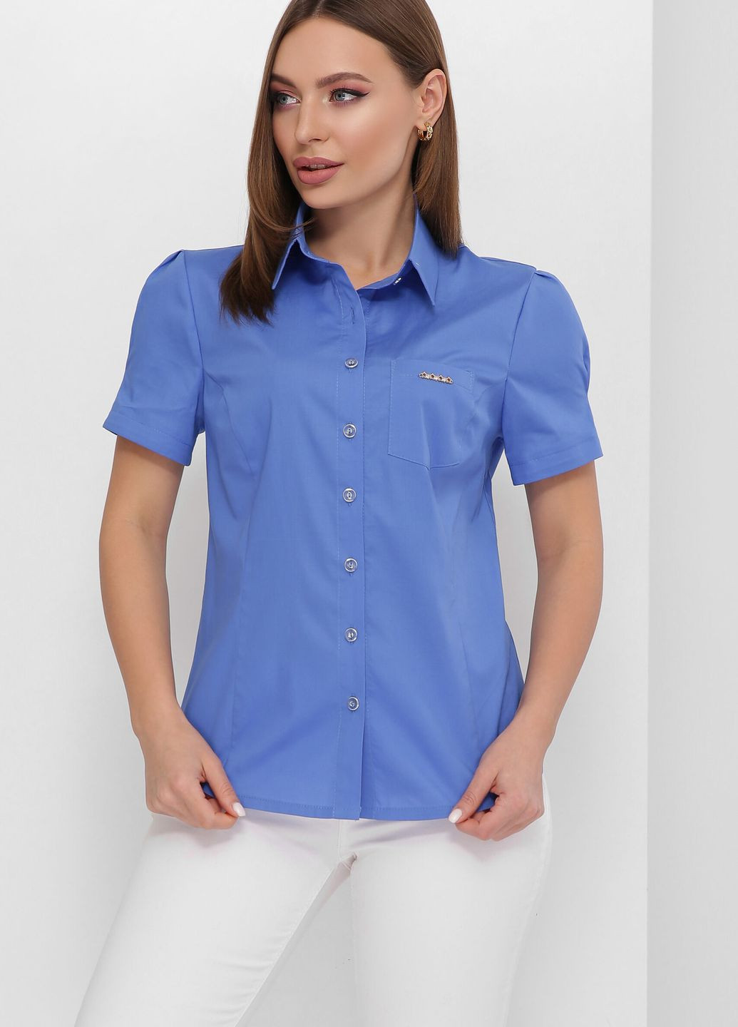 Синяя блуза 1879 синий MarSe