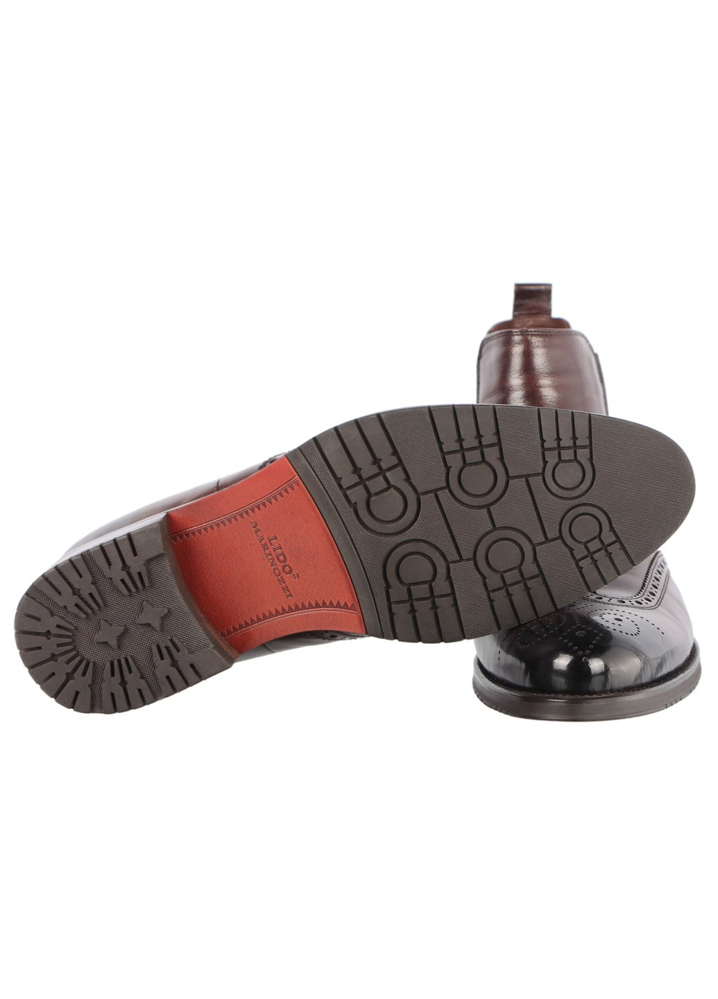 Коричневые осенние мужские ботинки классические 50882 Lido Marinozzi