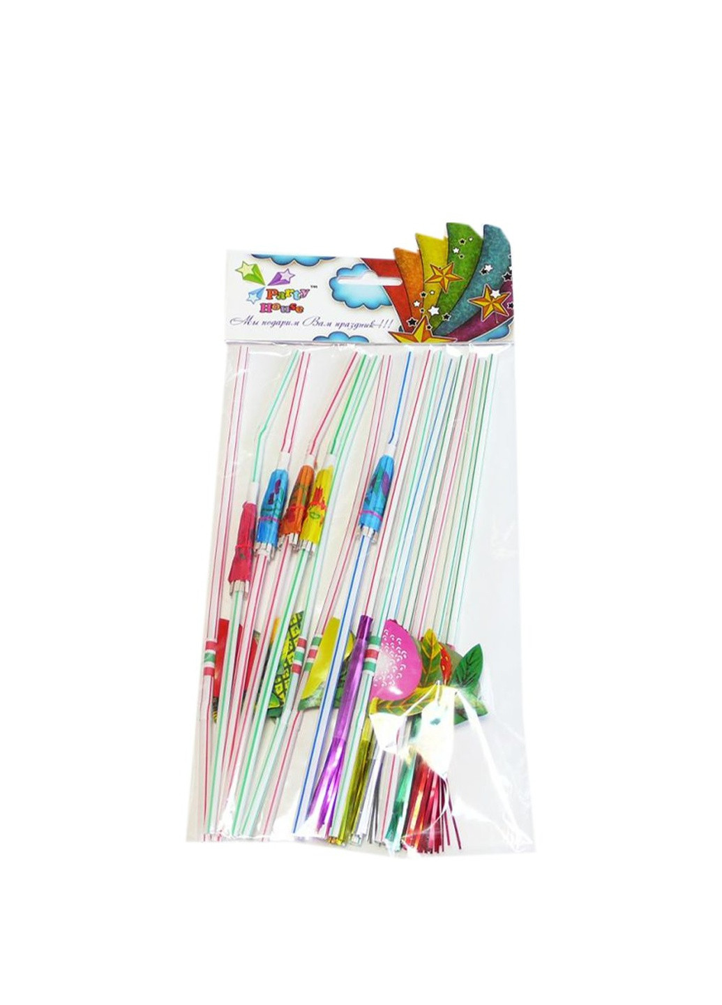 Набір "Трубочки: фрукти, парасольки, дощик" колір різнокольоровий ЦБ-00208652 Party House (259465240)