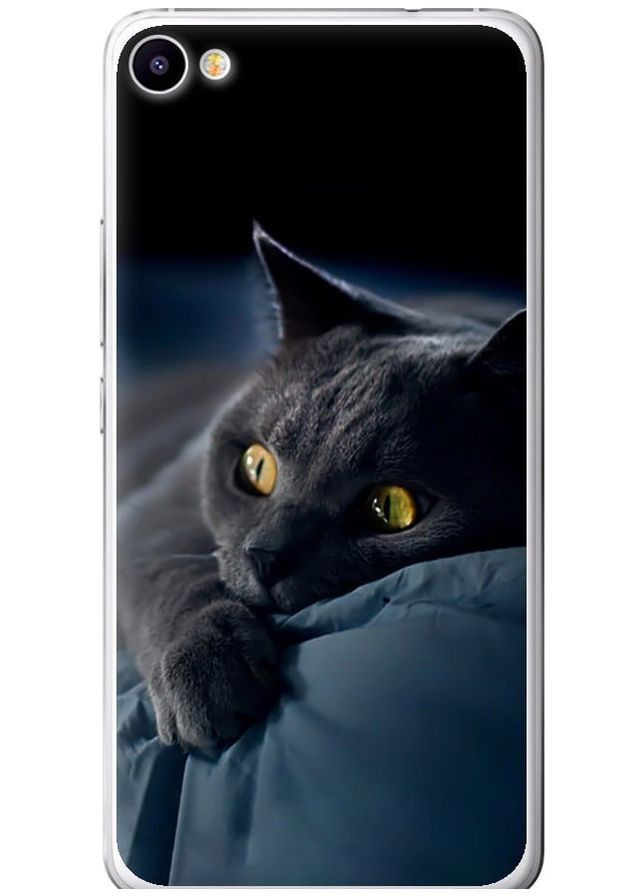 2D пластиковый чехол 'Дымчатый кот' для Endorphone Meizu U20 (271837706)