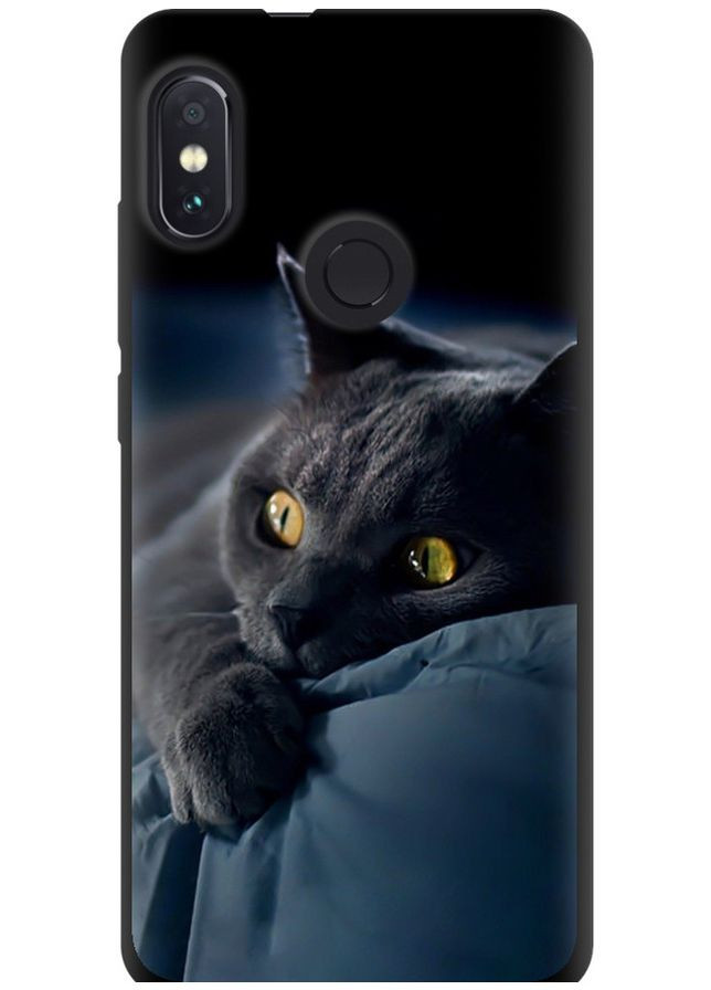 TPU черный чехол 'Дымчатый кот' для Endorphone xiaomi redmi note 5 pro (265227351)