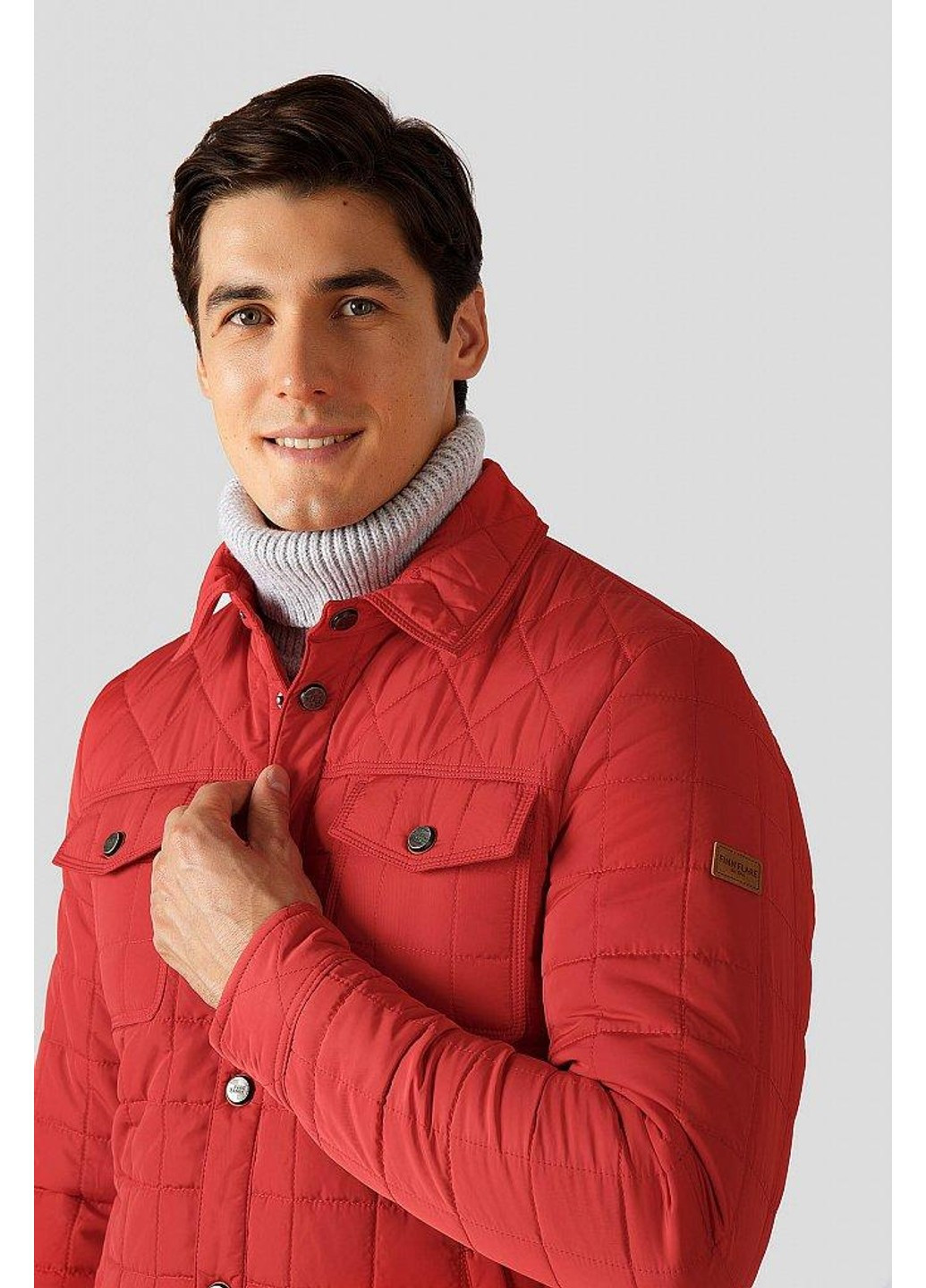 Червона демісезонна куртка-сорочка a18-22020-101 Finn Flare