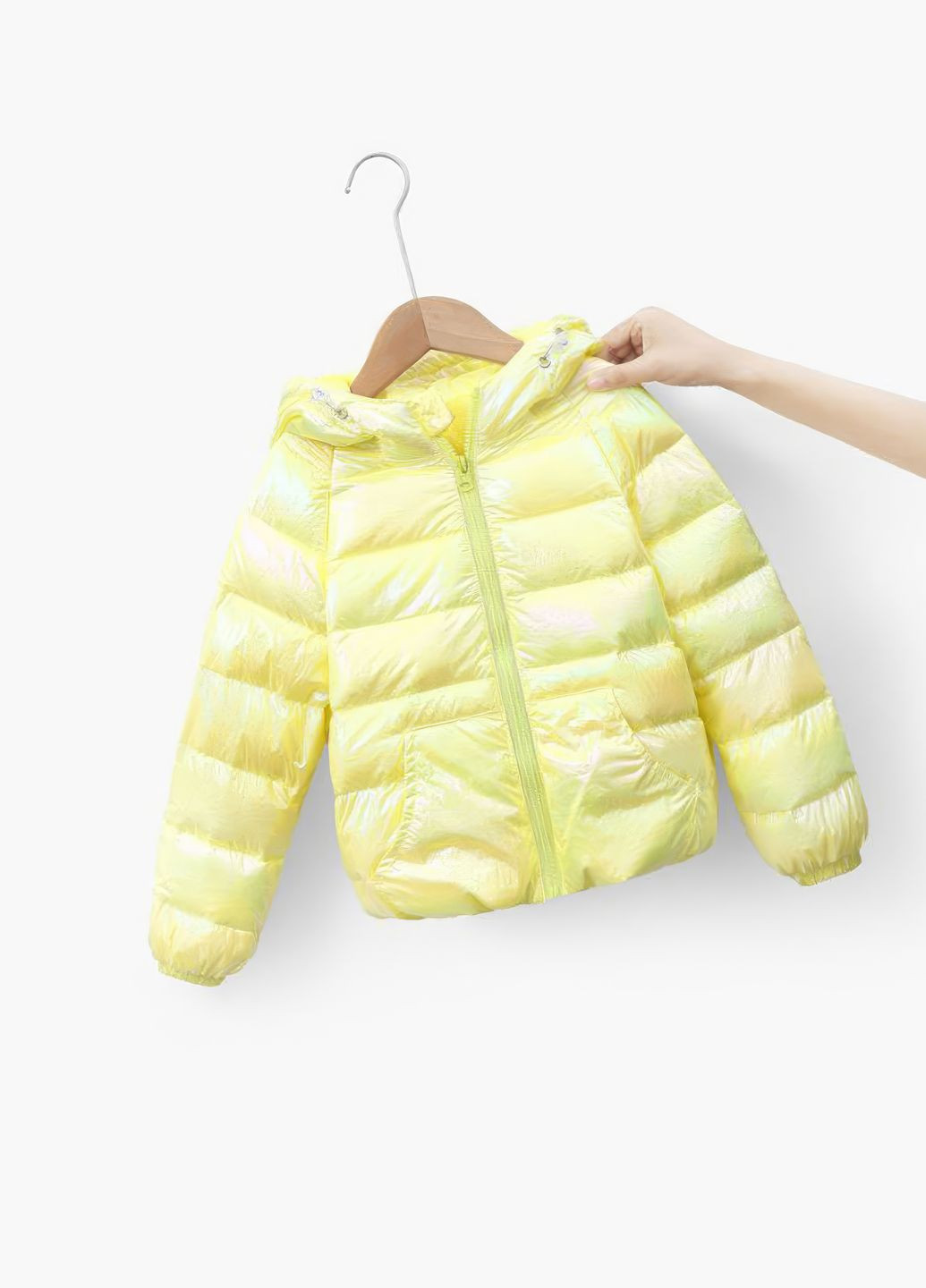 Светло-желтая демисезонная куртка демисезонная для девочки 9098 90 см лимонный 68398 DobraMAMA