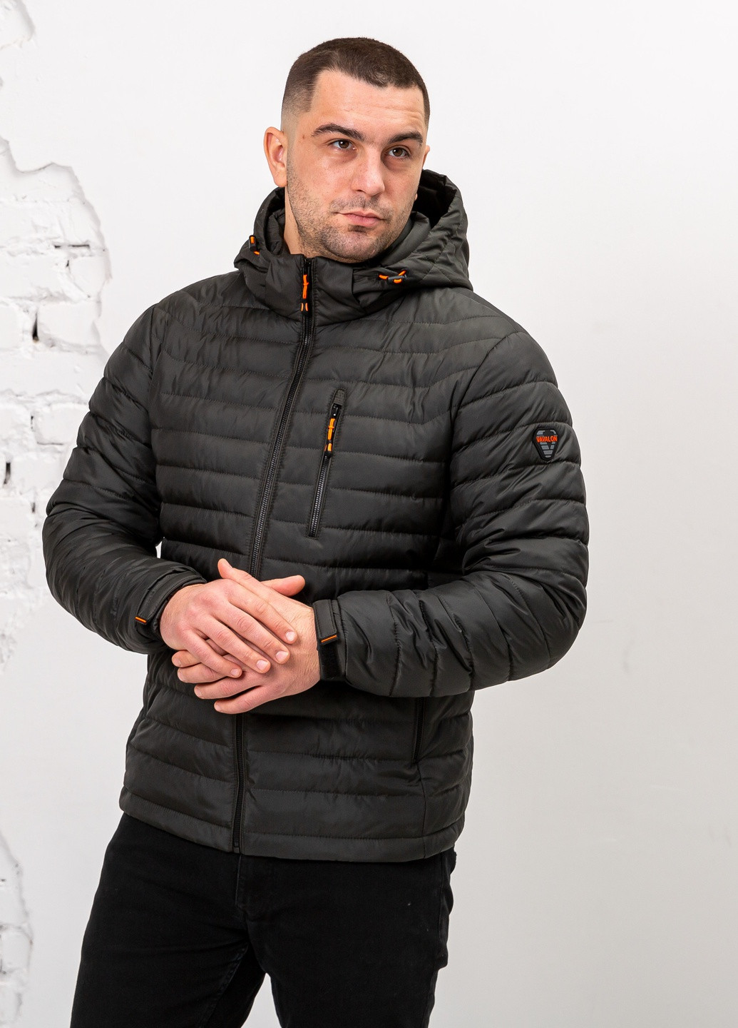 Оливковая (хаки) демисезонная мужская весенняя куртка большого размера бренд vavalon SK