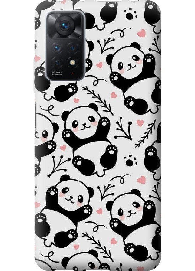 Силикон с усиленными углами чехол 'Панды' для Endorphone Xiaomi Redmi Note 11 Pro (258484511)
