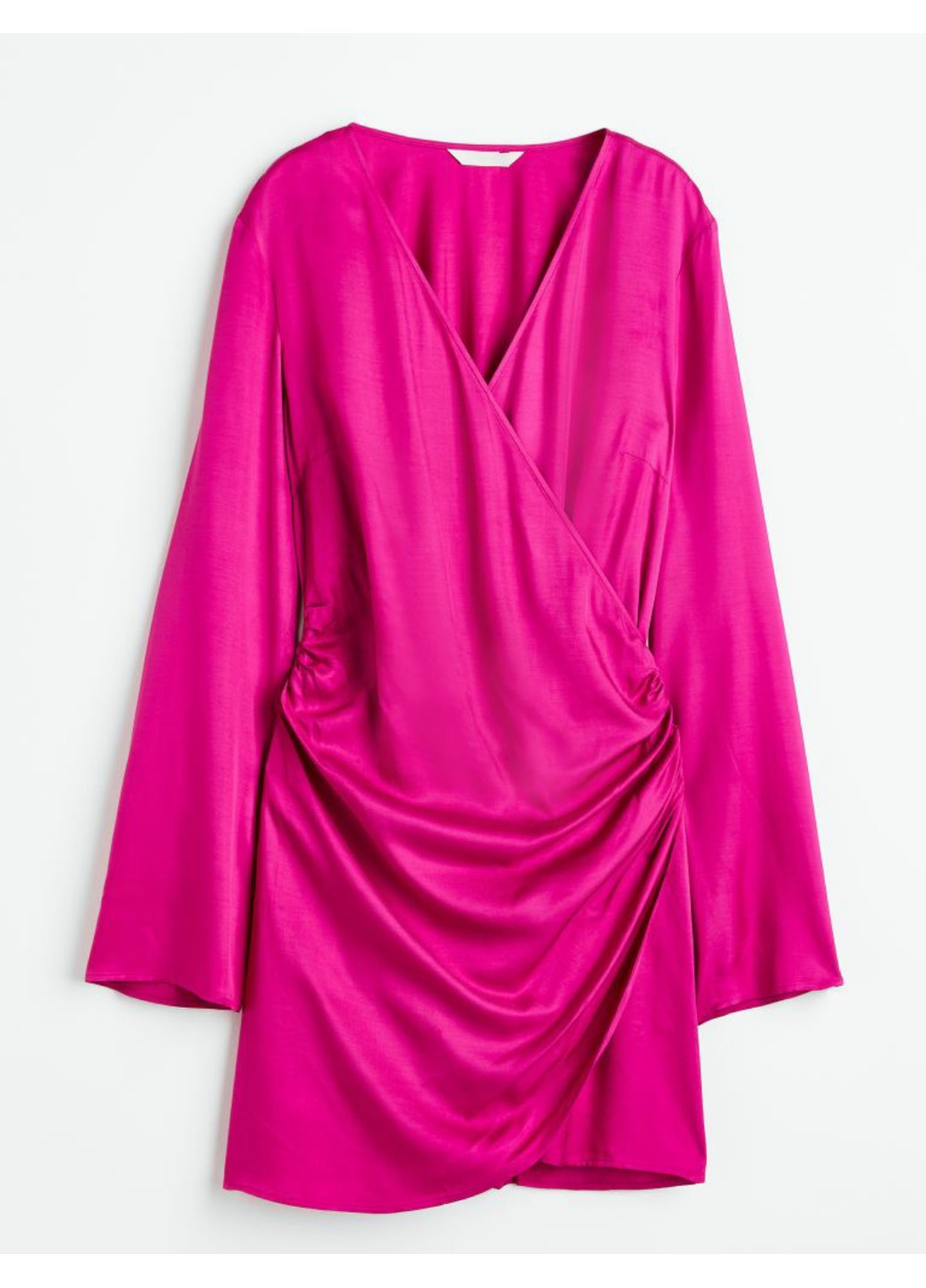 Рожева вечірня жіноча атласна коротка сукня (1453) s рожева H&M