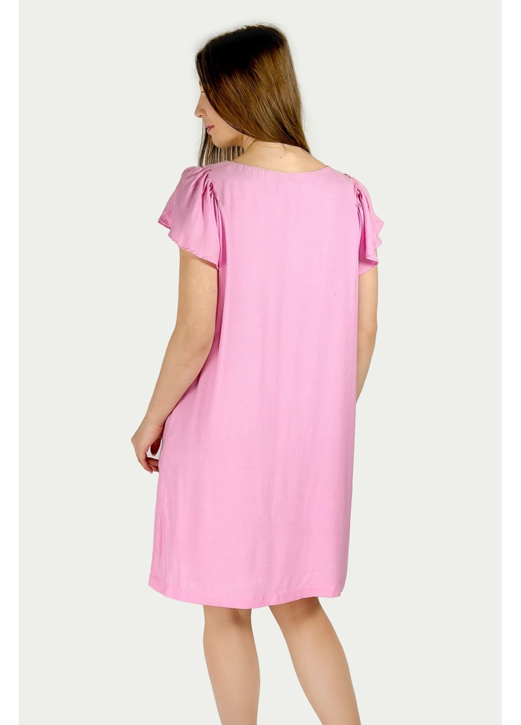 Розовое повседневный платье 1112/055/636 футляр Zara однотонное