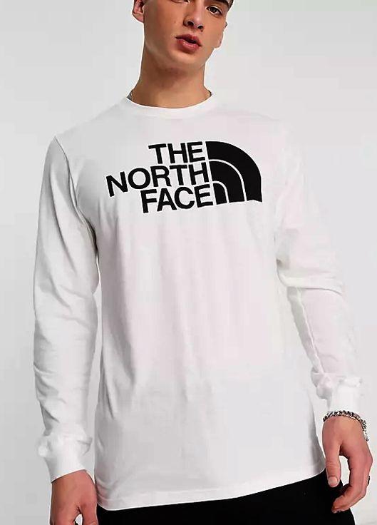 Белый повседневный, кэжуал, вечерний лонгслив The North Face с логотипом